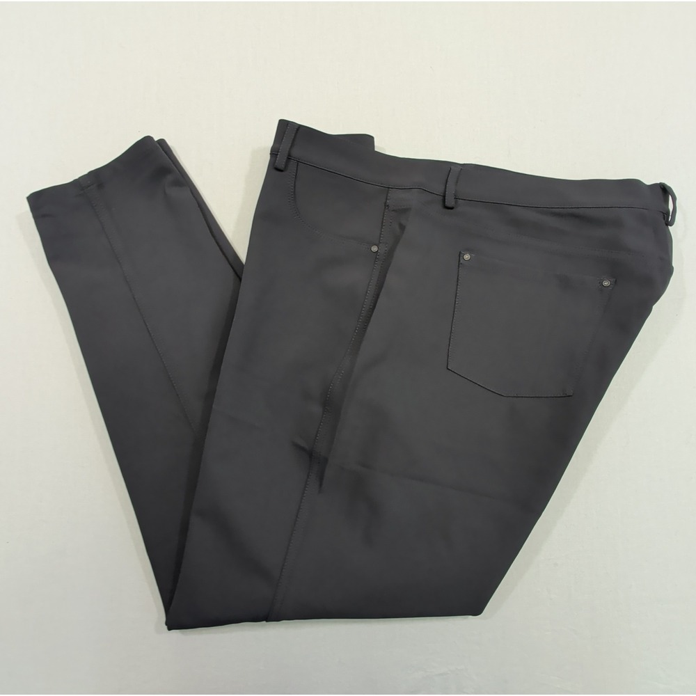 Lafayette 148 New York Women 18 Grey Mercer Stretch Slim Trousers Slacks